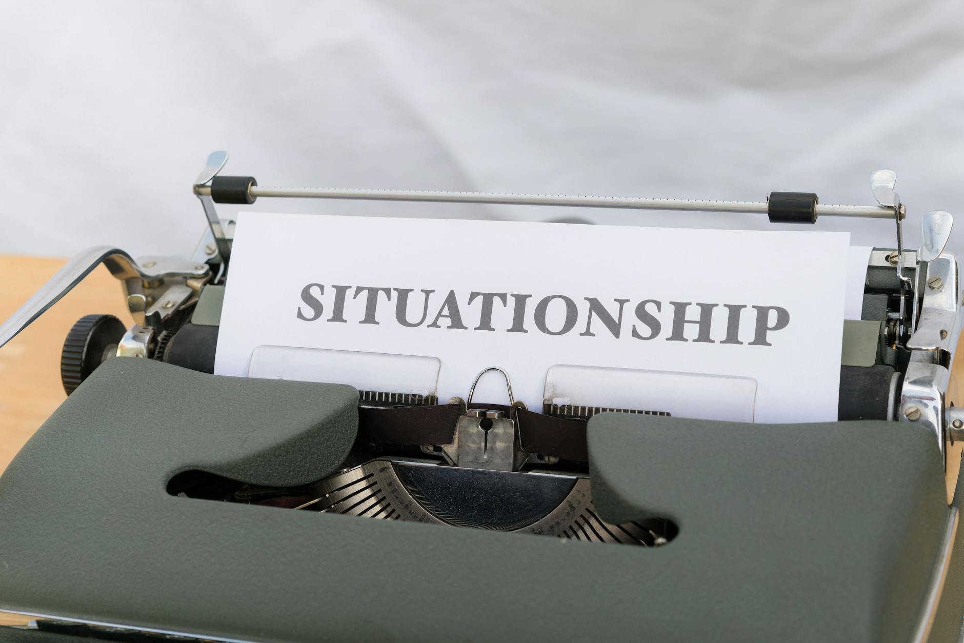 Close-up of a vintage typewriter with a paper titled 'Situationship'. Conceptual image. - setting relationship boundaries